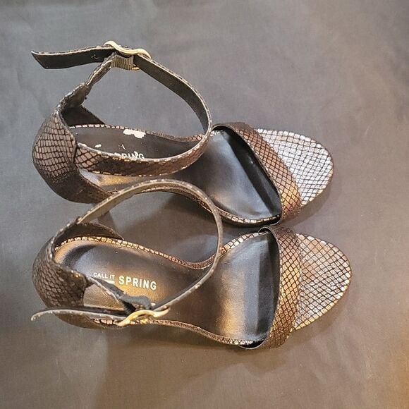 CALL IT SPRING HIGH HEEL STILETTOS OPEN TOE BUCKLE ANKLE STRAP CLOSURE SANDAL - Picture 6 of 14